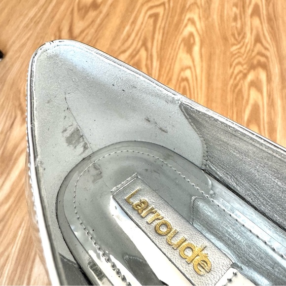 Larroude Blair Ballet Flat In Silver Specchio 8 - Picture 15 of 15